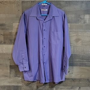 Men's Geoffrey Beene Blue Dress Shirt - XL, 17" Neck